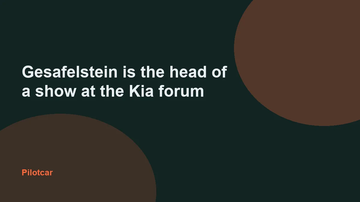 Gesafelstein is the head of a show at the Kia forum — overview visual