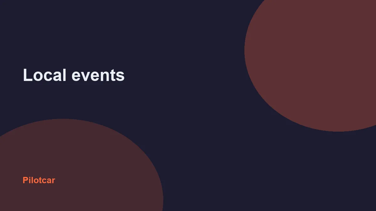 Local events — overview visual