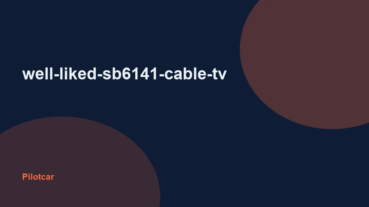 well-liked-sb6141-cable-tv — overview visual